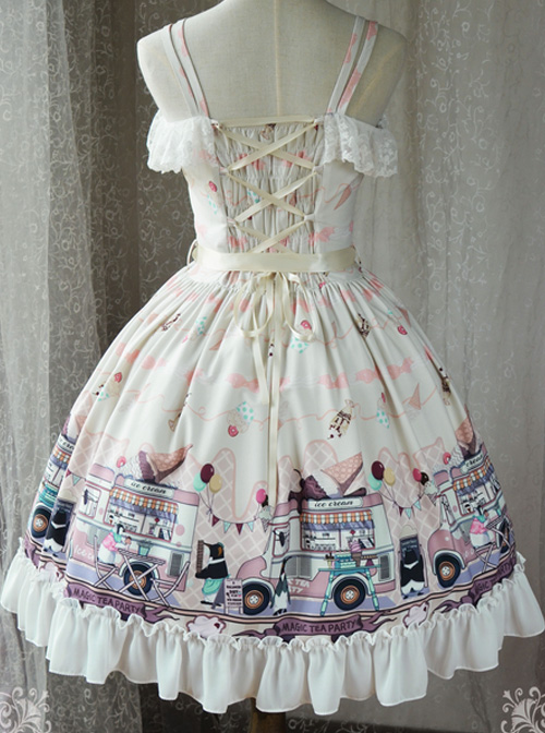 Magic Tea Party Ice Cream Party Series JSK Classic Lolita Sling Dress