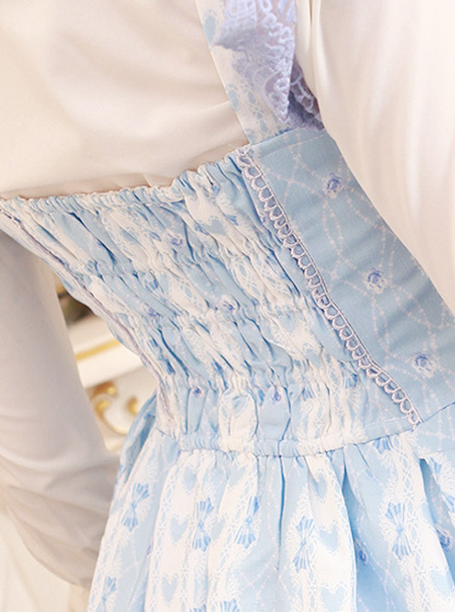 Fairytale Story New Print Alice Lolita Position Harajuku Patchwork Chiffon Fabric JSK Dress