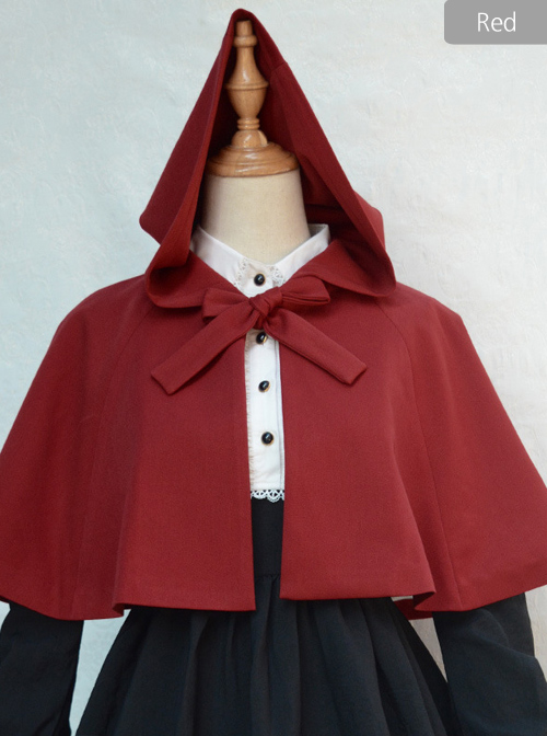 Brocade Park Autumn And Winter New Lolita Little Red Riding Hood Literary Retro Cloak Shawl Cloak Short Coat