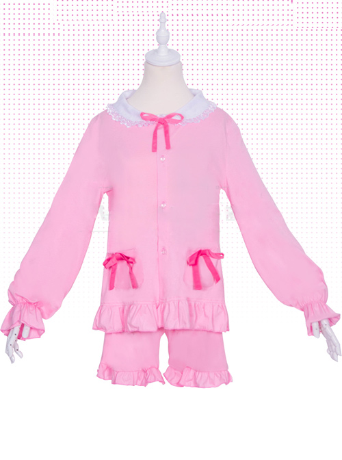 Professor Eromanga Izumi Sagiri Pink Pajamas Bow Headdress Spot Cosplay Costumes