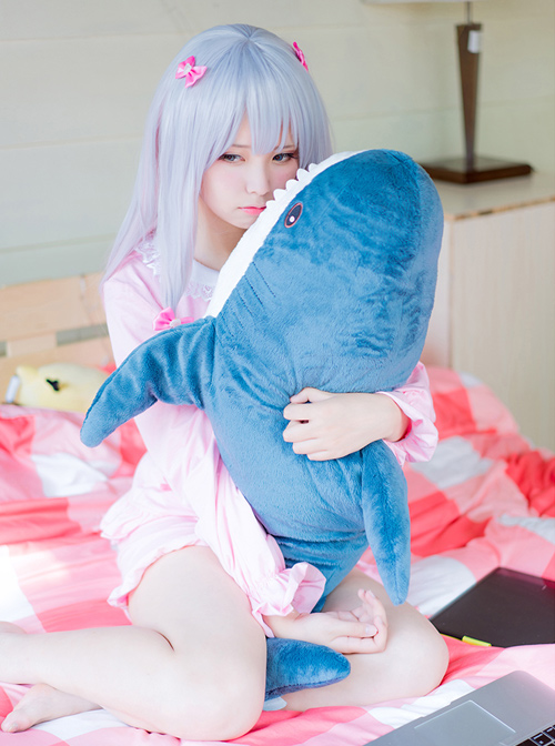 Professor Eromanga Izumi Sagiri Pink Pajamas Bow Headdress Spot Cosplay Costumes