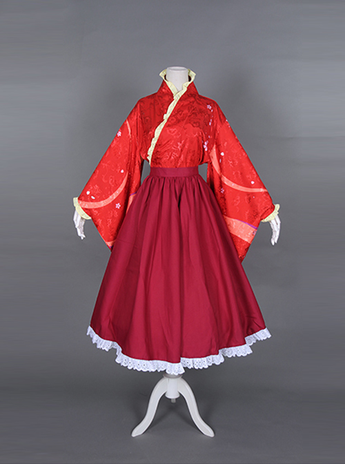 GINTAMA Kagura Wedding Dress Deity Hanging Axis Improved Female Kimono Presale Cosplay Costumes