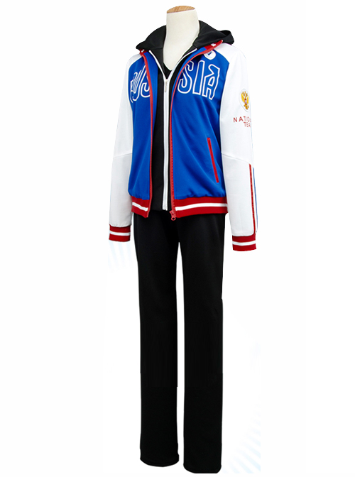 YURI!!! ON ICE Yuri Plisetsky Full Team Uniform Sportswear Jacket Cosplay Costumes