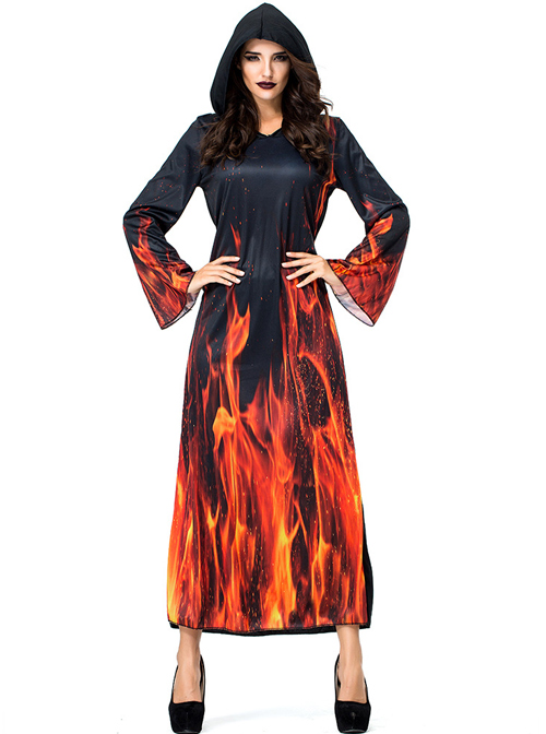 Duel Monsters Fire Reaper Wizard Witch Female Cosplay Costumes