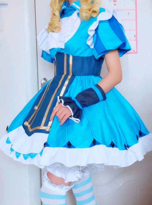 Honour Of Kings DaJi Wonderland Alice Lolita Skin Maid Wear Cosplay Costumes