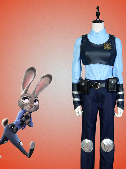 Zootropolis Rabbit Judith Laverne Hopps Anthropomorphic Female Suit Cosplay Costumes