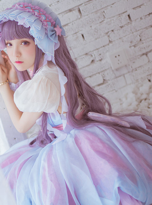 Purple Gradient Dreamy Costume Sweet Lolita Dress Set