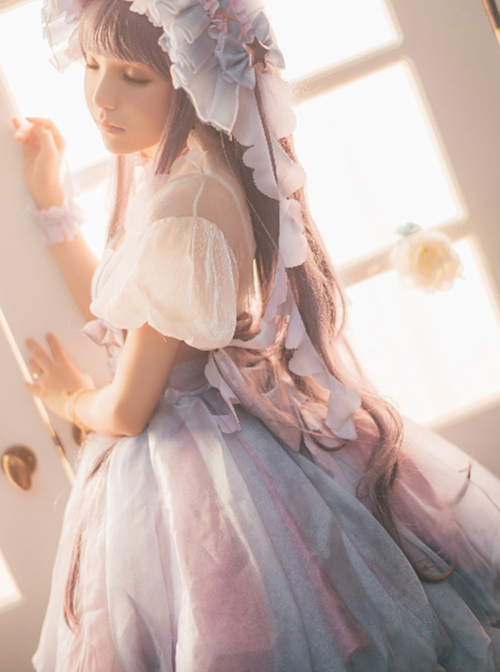 Purple Gradient Dreamy Costume Sweet Lolita Dress Set