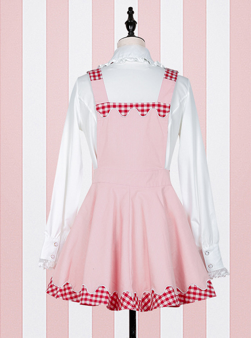 Cheap Fashion Cute Lattices Edge Sweet Lolita Straps Dress ...