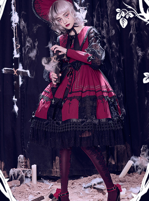 The Holy Cross Series OP Gothic Lolita Long Sleeve Dress