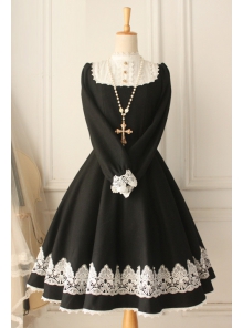 Classic Woolen Vintage Castle Girl Lolita Dress