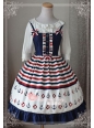 Sailor Style Applique Blue Ocean Magic Tea Party Lolita JSK