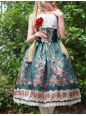 AlpenRose Gothic Ethnic Surface Spell Lolita High Waist Fishbone Skirt