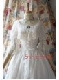 White Crystal & Black Agate Chiffon Medium Sleeves Surface Spell Lolita Blouse