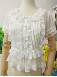 Lace Short Sleeve Lolita Blouse