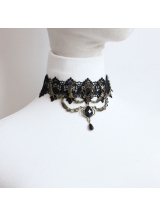 Gothic Punk Heart-shaped Lace Lolita Necklace