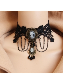 Gothic Christmas Day Ball Pearl Lace Lolita Necklace