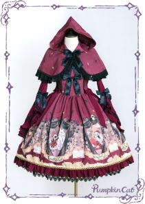 Pumpkin Cat -Little Red Riding Hood- Lolita Halloween Cape