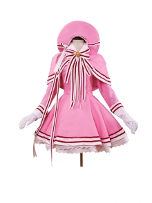 Card Captor Sakura KINOMOTO SAKURA Pink Cosplay Costumes