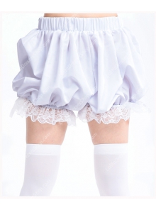 Plain White Cotton Lace Sweet Lolita Bloomer