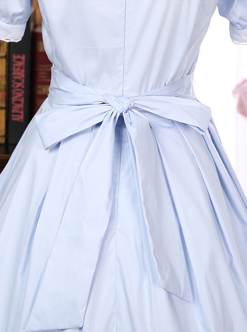 Bowknot Doll Collar School Lolita Short Sleeve Dress