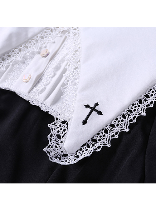 Unknown Poem Series Black Embroidery Gothic Lolita Long Sleeve Dress