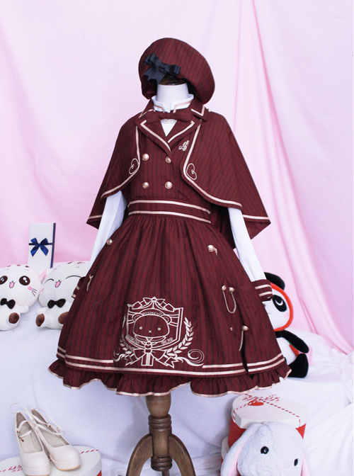 Royal College Style School Lolita Plaid Dress Suit