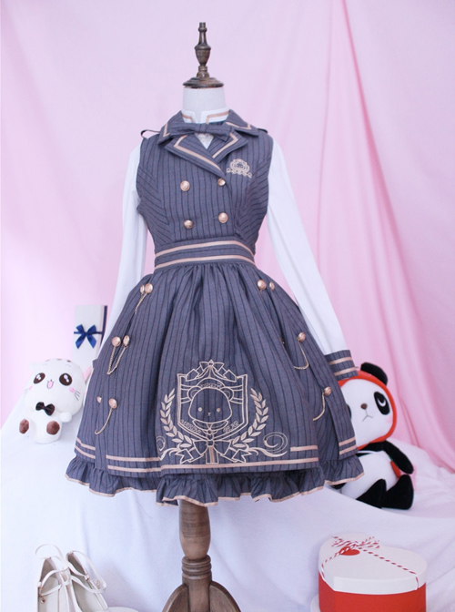 Royal College Style School Lolita Plaid Dress Suit