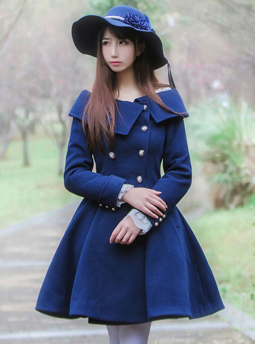 Winter Double-breasted Polychromatic Optional Classic Lolita Wool Coat