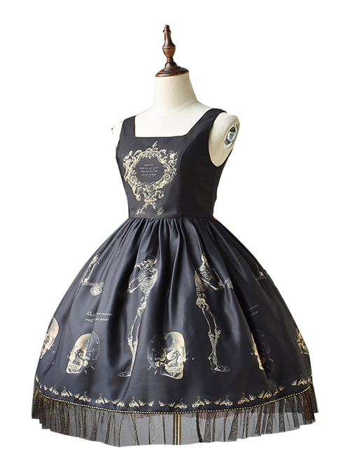 Human-bone Series Retro Gothic Lolita Sleeveless Dress