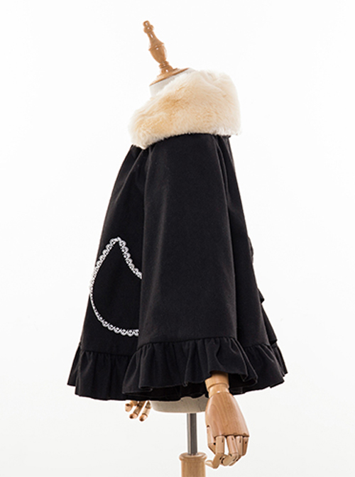 Cute Fur Collar Classic Lolita Short Woolen Coat