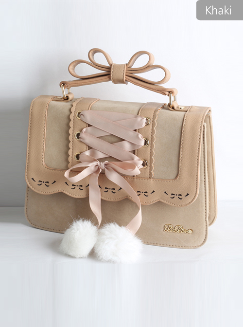 Silk Ribbon Lace-up Cute Classic Lolita Shoulder Bag