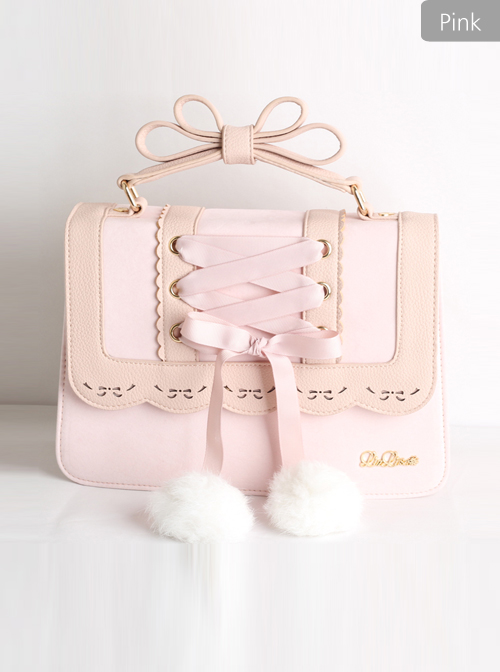 Silk Ribbon Lace-up Cute Classic Lolita Shoulder Bag