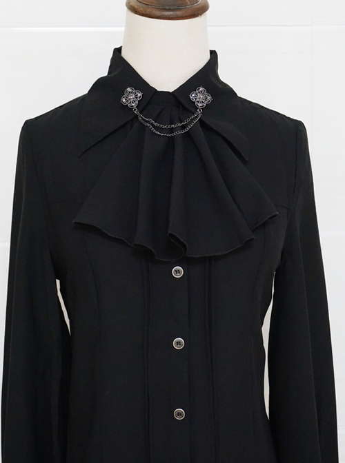 Lapel Retro Gothic Lolita Elegant Long Sleeve Shirt