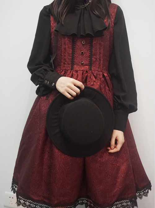 Lapel Retro Gothic Lolita Elegant Long Sleeve Shirt