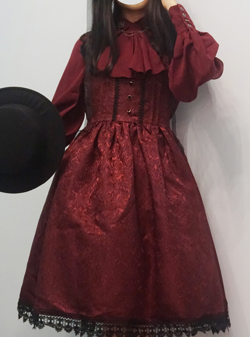 Lapel Retro Gothic Lolita Elegant Long Sleeve Shirt