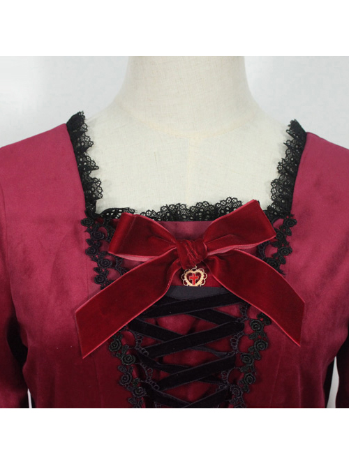 Little Red Riding Hood Series Retro Gothic Lolita Long Sleeve Dress