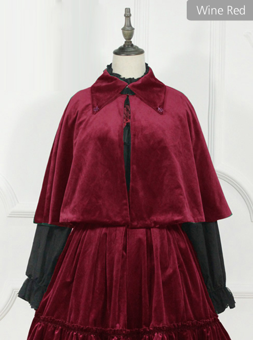 Little Red Riding Hood Series Retro Gothic Lolita Lapel Cloak