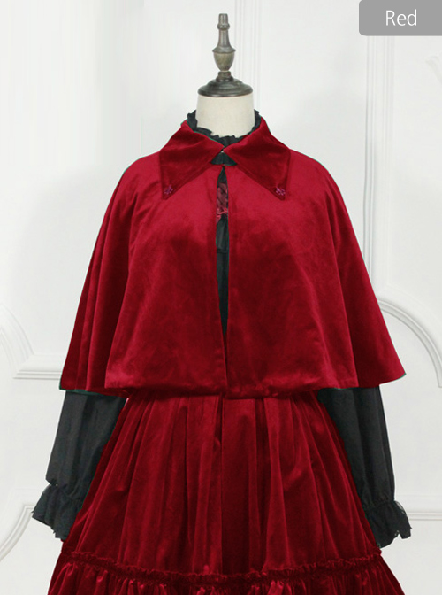 Little Red Riding Hood Series Retro Gothic Lolita Lapel Cloak