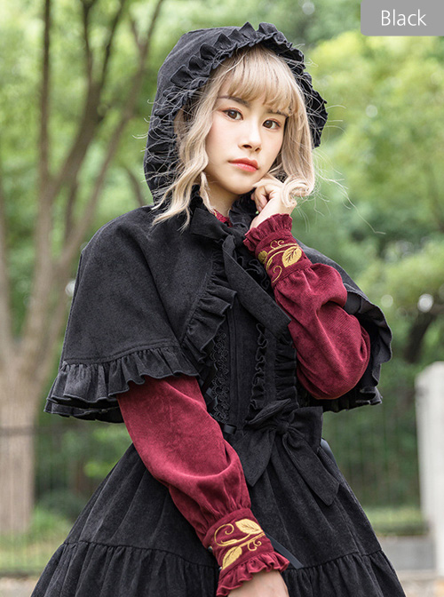 Danube Lovers Series Ruffle Classic Lolita Pure Color Cloak