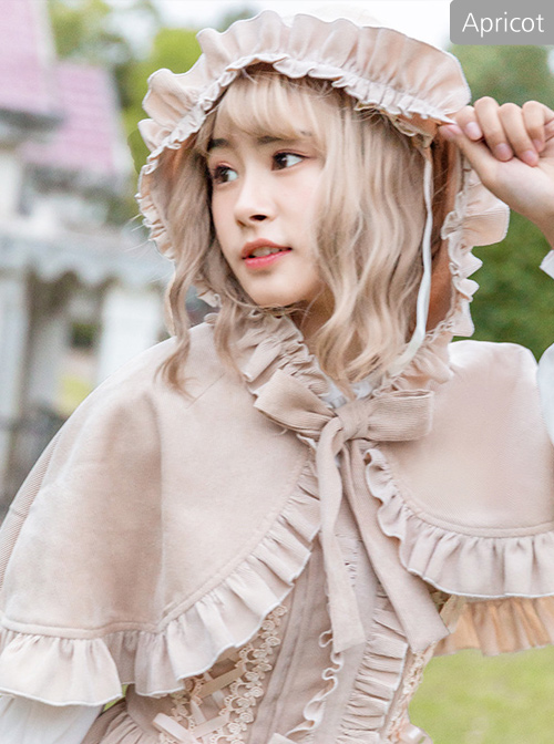 Danube Lovers Series Ruffle Classic Lolita Pure Color Cloak