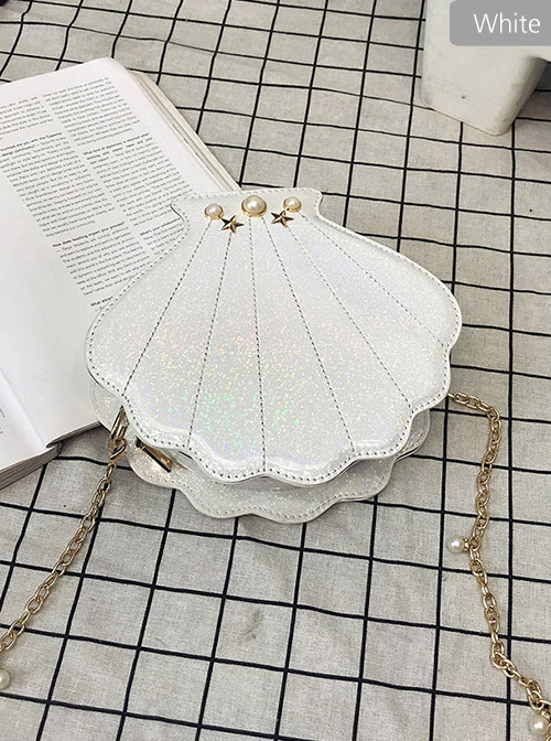 Cute Pearl Chain Laser Seashell-shape Sweet Lolita Shoulder Bag