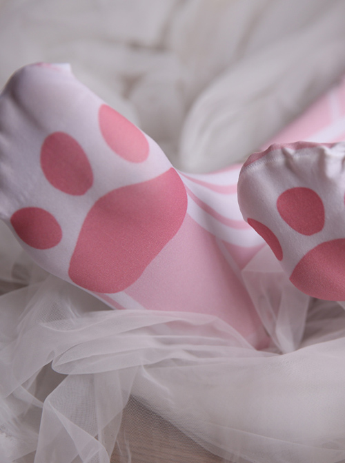 Pink Cute Alice Rabbit Sweet Lolita Thigh Socks