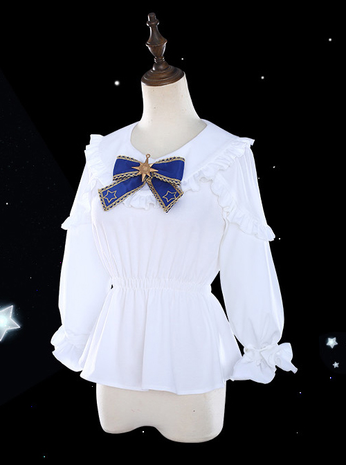 *Star Dream Magic Array* Series White Classic Lolita Long-sleeve Shirt