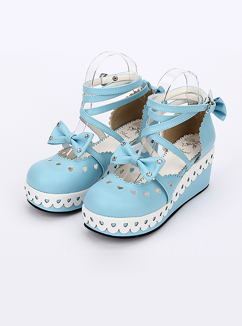 Round-toe Cute Lace Bowknot Sweet Lolita Shoes