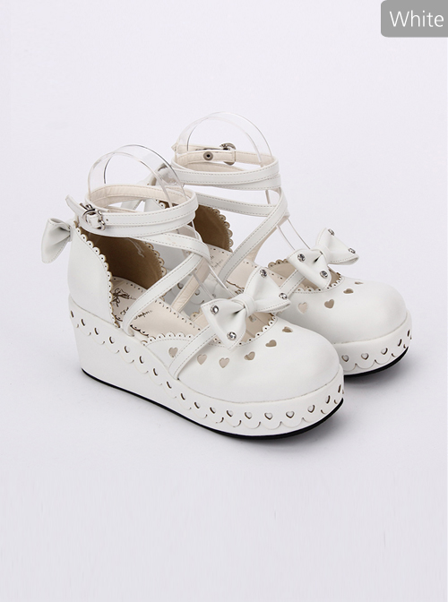 Round-toe Cute Lace Bowknot Sweet Lolita Shoes