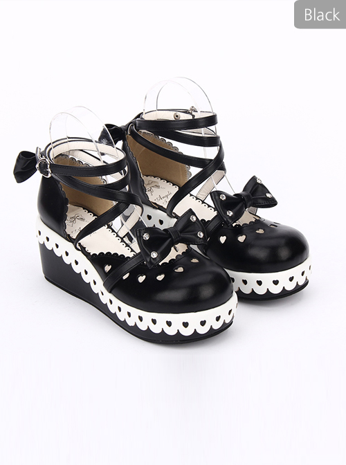 Round-toe Cute Lace Bowknot Sweet Lolita Shoes