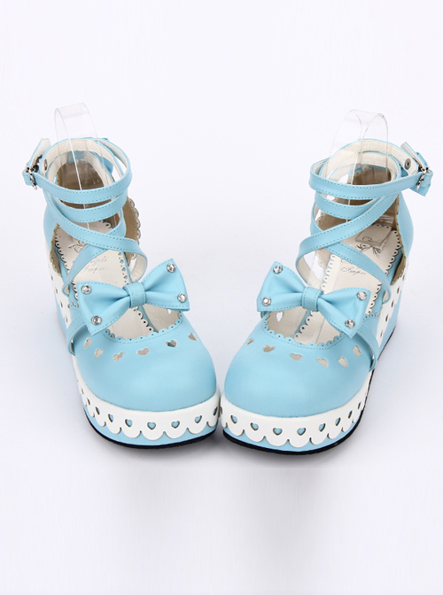 Round-toe Cute Lace Bowknot Sweet Lolita Shoes