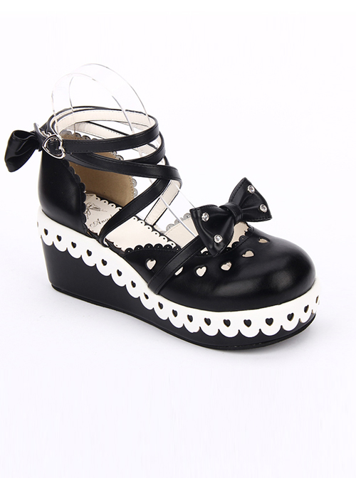 Round-toe Cute Lace Bowknot Sweet Lolita Shoes