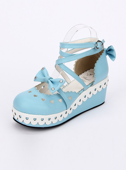 Round-toe Cute Lace Bowknot Sweet Lolita Shoes